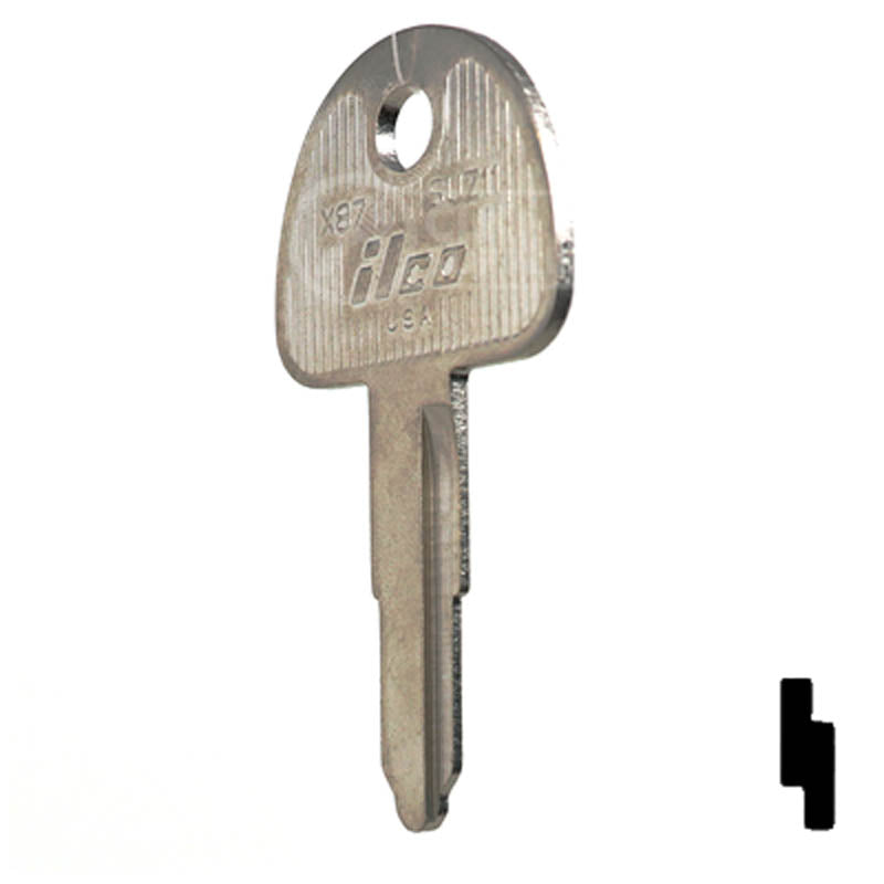 Uncut Key Blank | Suzuki Motorcycle | X87 ( SUZ11 ) — CLK Supplies