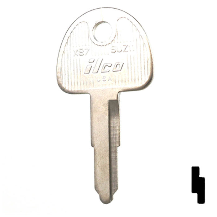 X87 ( SUZ11 ) Suzuki Motorcycle Key Power Sport Key JMA USA