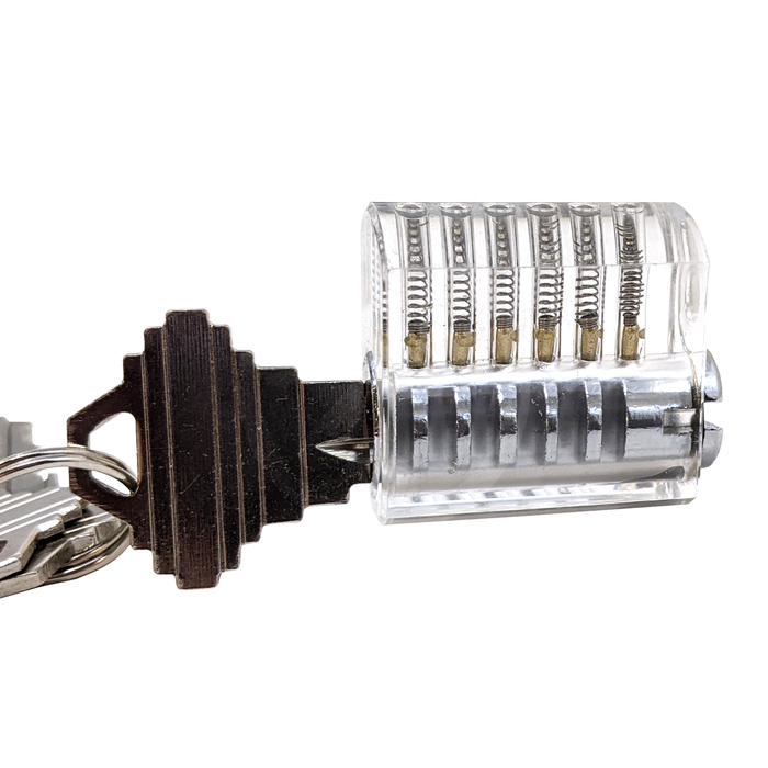 Clear Practice Lock with Standard Pins Practice Lock BAY-CO