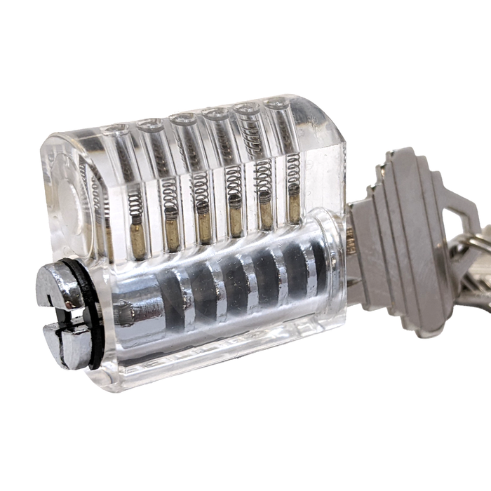 Clear Practice Lock with Standard Pins Practice Lock BAY-CO