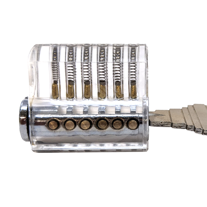 Clear Practice Lock with Standard Pins Practice Lock BAY-CO