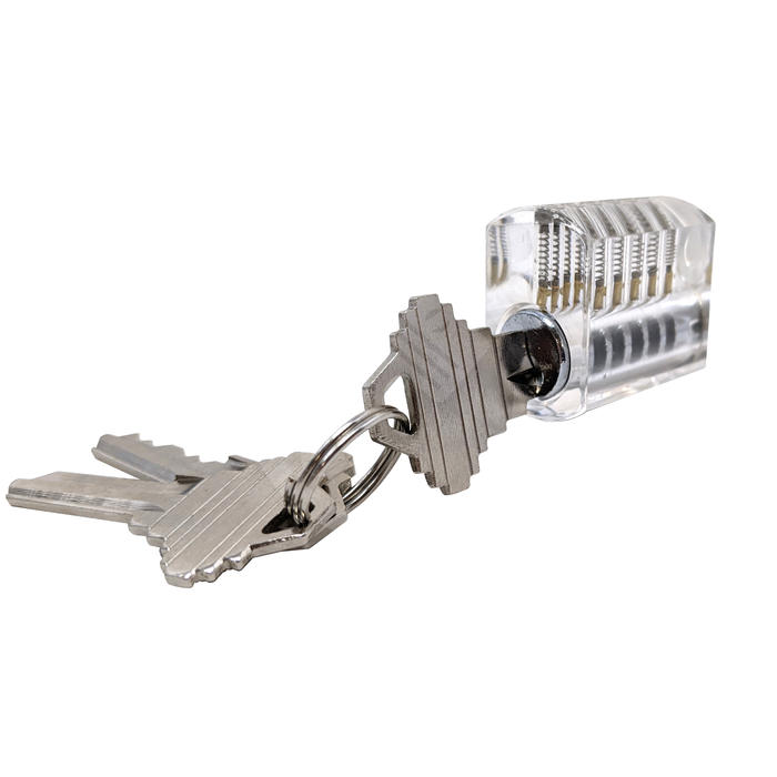 Clear Practice Lock with Standard Pins Practice Lock BAY-CO