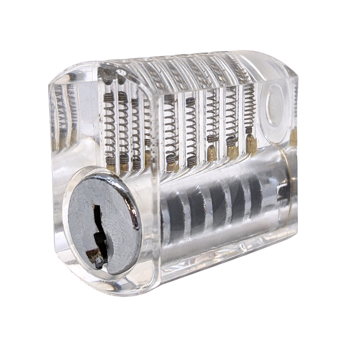 Clear Practice Lock with Standard Pins Practice Lock BAY-CO