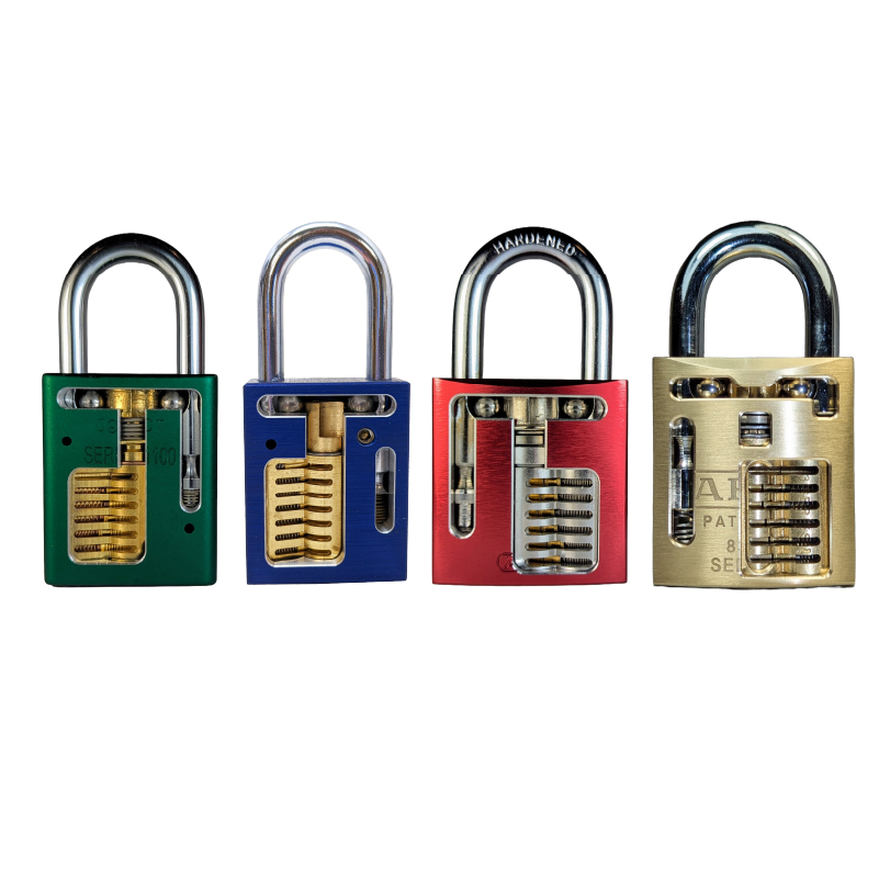 Cutaway Padlock Bundle | Lockpicking Training Tool - 4 pcs — CLK Supplies