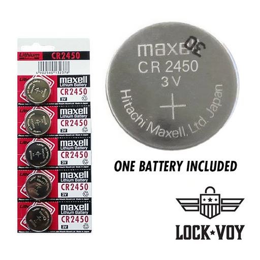 Maxell CR2450 3 Volt Lithium Coin Battery On Tear Strip Remotes and Batteries LockVoy