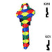 Happy Keys- Balloons Key (Choose Keyway) Residential-Commercial Key Howard Keys