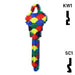 Happy Keys- Balloons Key (Choose Keyway) Residential-Commercial Key Howard Keys