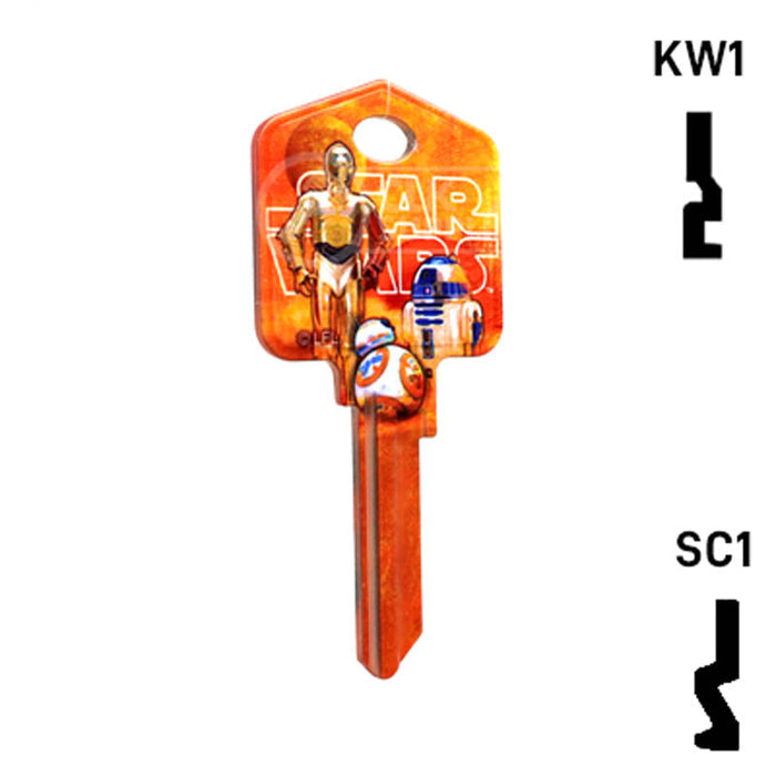 Happy Keys- BB8 Key (Choose Keyway) Residential-Commercial Key Howard Keys