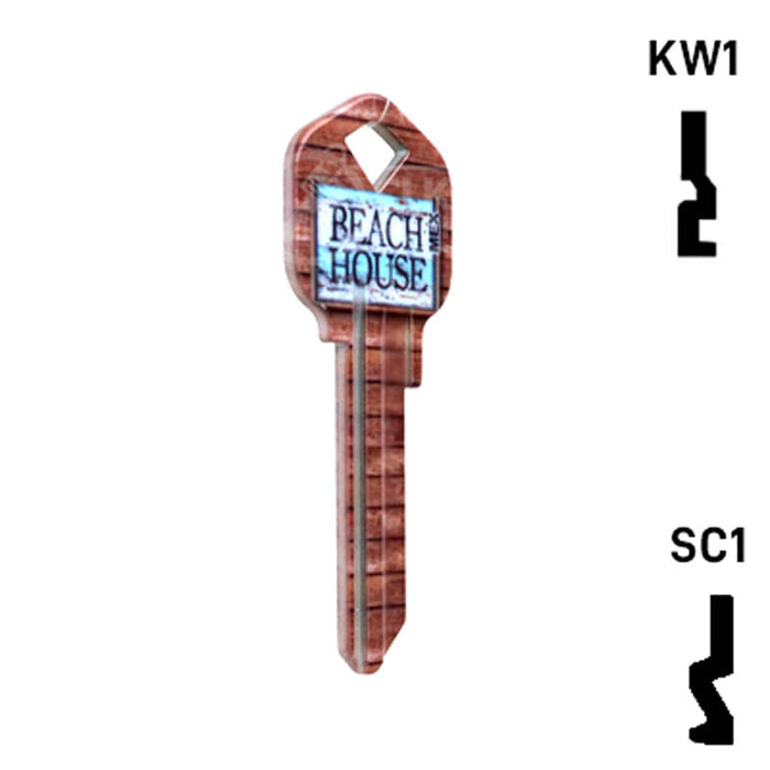 Happy Keys- Beach House Key (Choose Keyway) Residential-Commercial Key Howard Keys