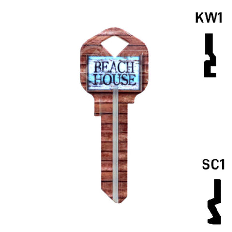 Happy Keys- Beach House Key (Choose Keyway)