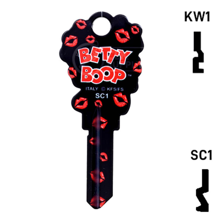 Happy Keys- Betty Boop Key  (Choose Keyway) Residential-Commercial Key Howard Keys
