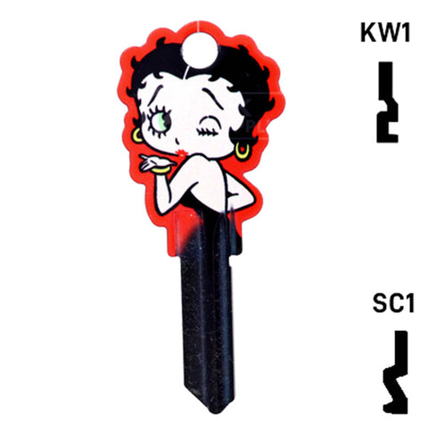 Happy Keys- Betty Boop Key  (Choose Keyway)