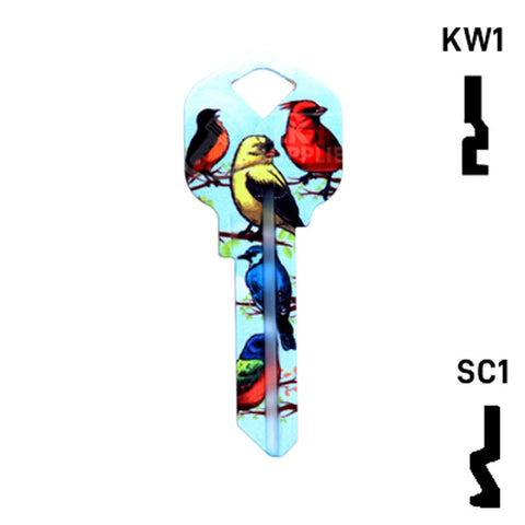 Happy Keys- Birds Key (Choose Keyway)