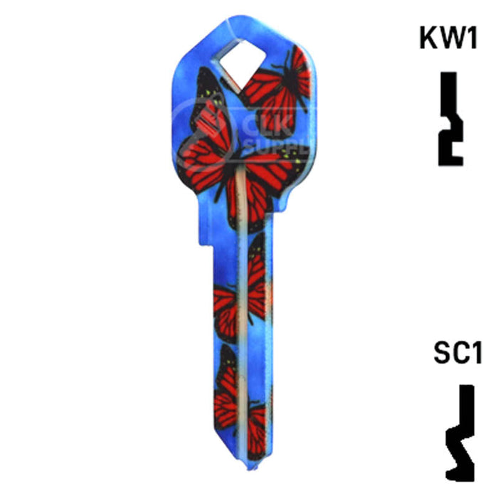 Happy Keys- Butterflies Key (Choose Keyway) Residential-Commercial Key Howard Keys