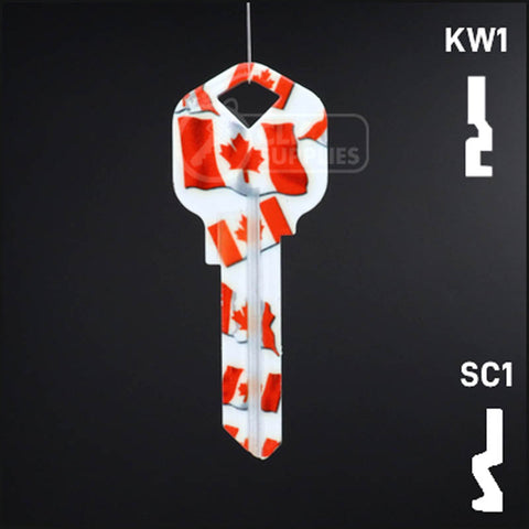 Happy Keys- Canadian Flag Key (Choose Keyway)