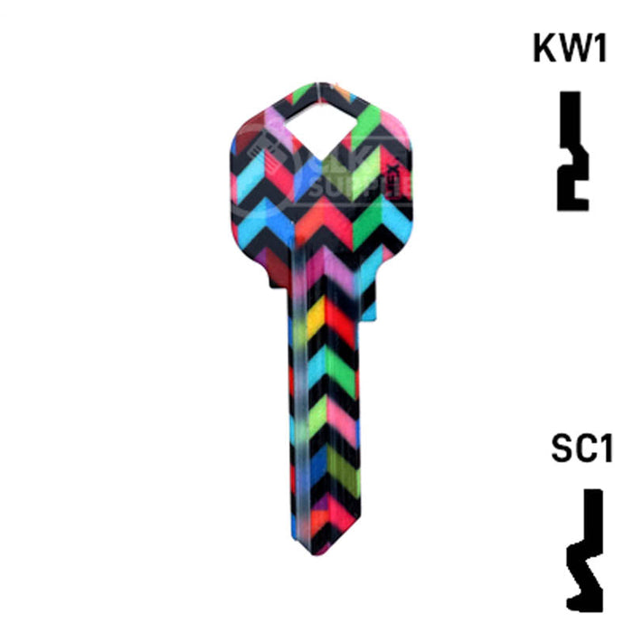 Happy Keys- Chevron Key (Choose Keyway) Residential-Commercial Key Howard Keys