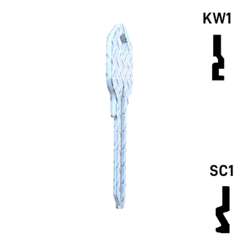 Happy Keys- Diamond Plate Key (Choose Keyway) Residential-Commercial Key Howard Keys