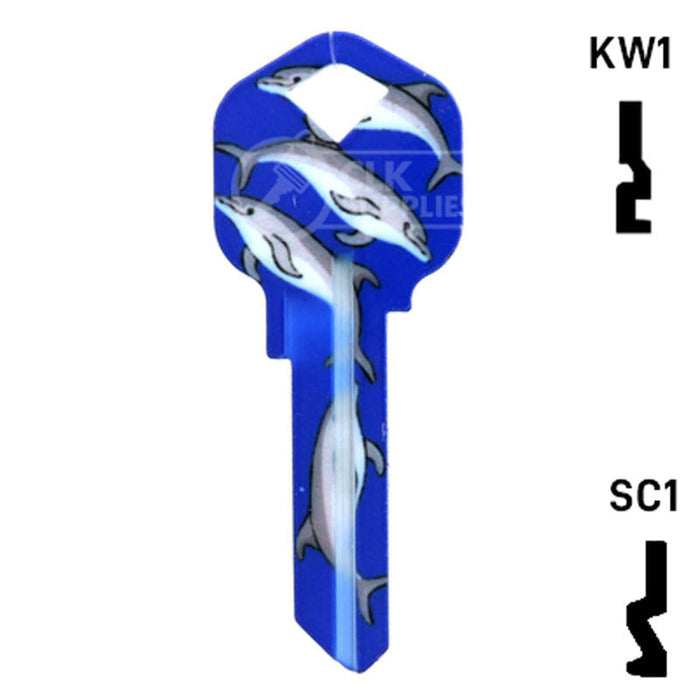 Happy Keys- Dolphins Key (Choose Keyway) Residential-Commercial Key Howard Keys