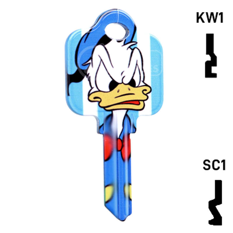 Happy Keys- Donald Duck Key (Choose Keyway) Residential-Commercial Key Howard Keys