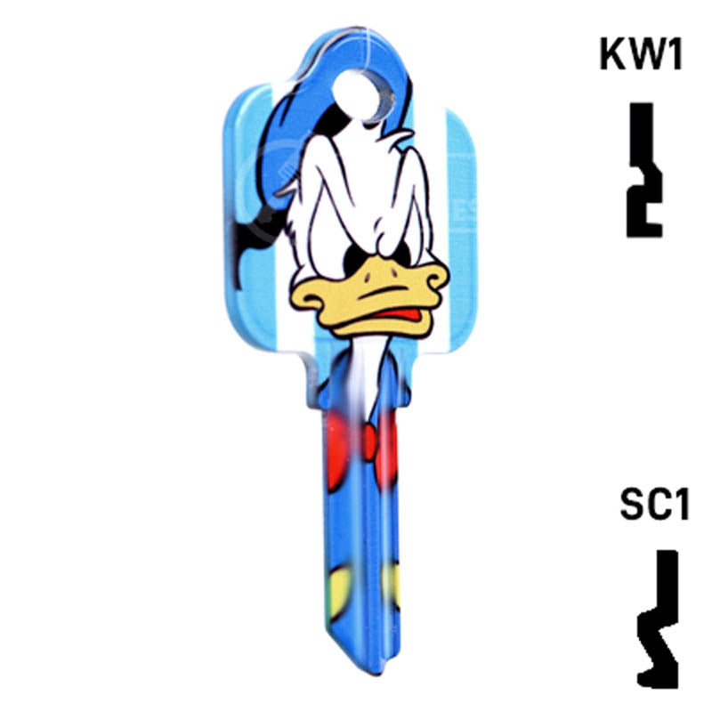 Happy Keys- Donald Duck Key (Choose Keyway) Residential-Commercial Key Howard Keys