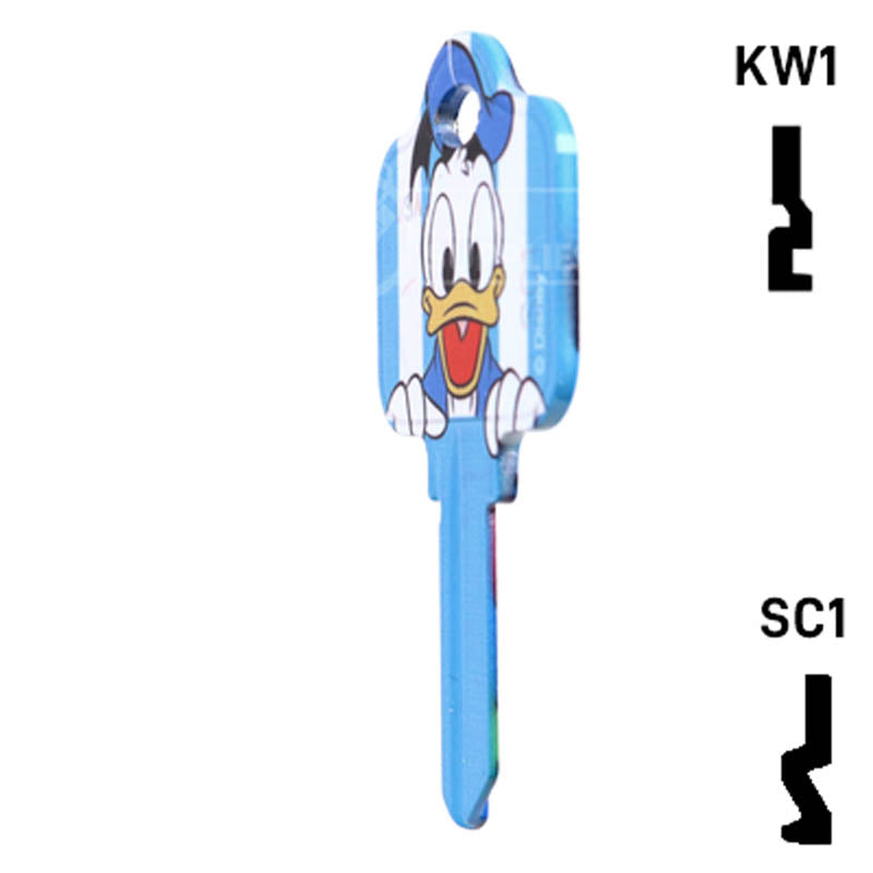 Happy Keys- Donald Duck Key (Choose Keyway) Residential-Commercial Key Howard Keys