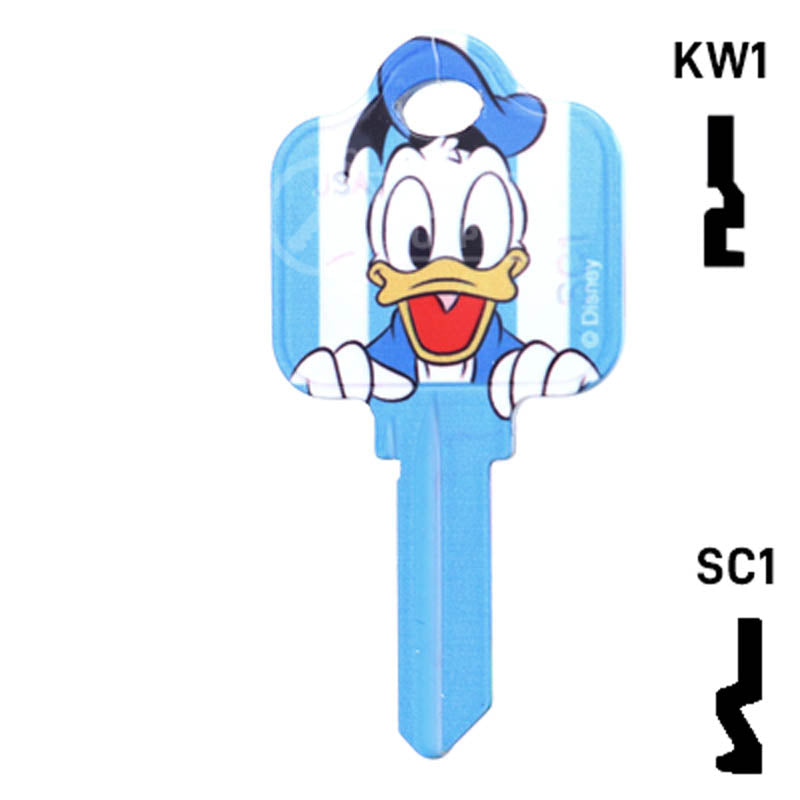 Happy Keys- Donald Duck Key (Choose Keyway) Residential-Commercial Key Howard Keys