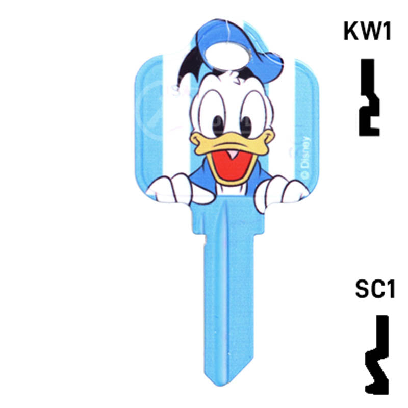 Happy Keys- Donald Duck Key (Choose Keyway) Residential-Commercial Key Howard Keys