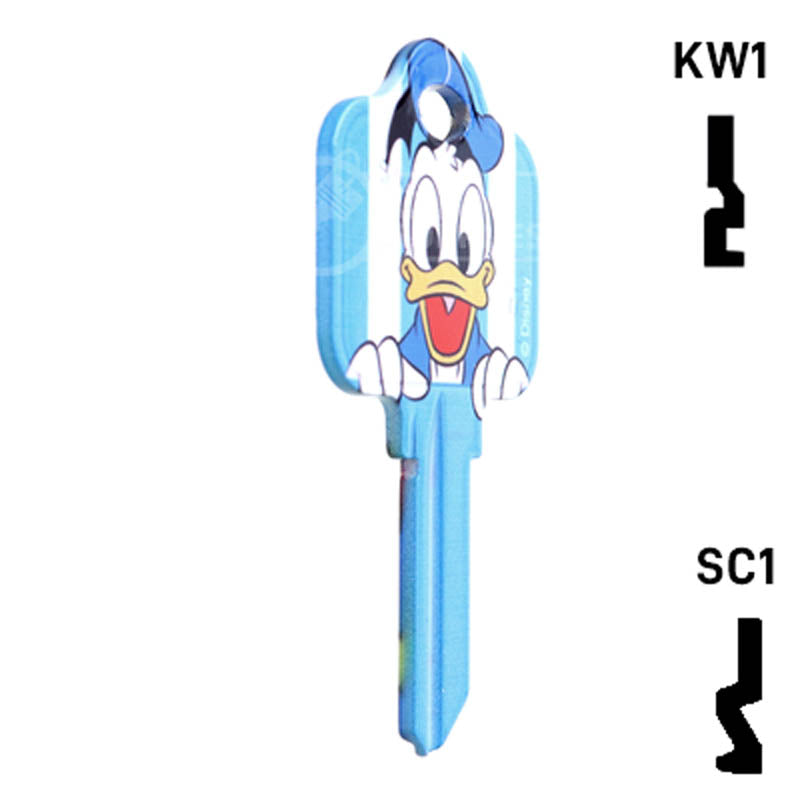 Happy Keys- Donald Duck Key (Choose Keyway) Residential-Commercial Key Howard Keys