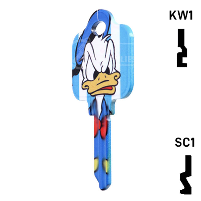Happy Keys- Donald Duck Key (Choose Keyway) Residential-Commercial Key Howard Keys