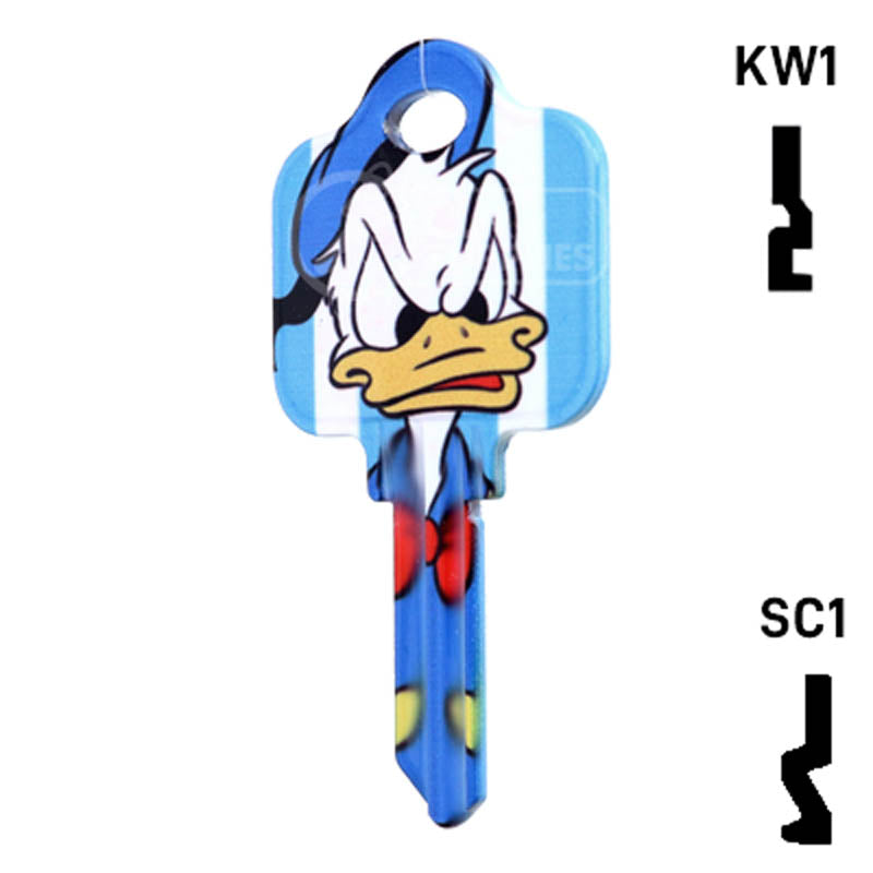Happy Keys- Donald Duck Key (Choose Keyway) Residential-Commercial Key Howard Keys