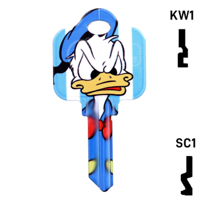Happy Keys- Donald Duck Key (Choose Keyway) Residential-Commercial Key Howard Keys