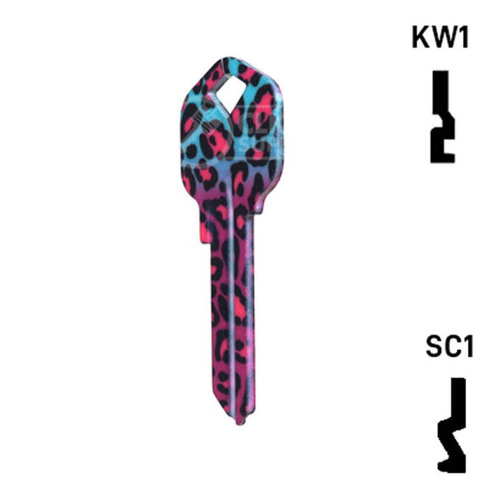 Happy Keys- Fashion Leopard Key (Choose Keyway) Residential-Commercial Key Howard Keys