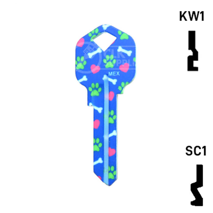 Happy Keys- German Shepherd Key (Choose Keyway) Residential-Commercial Key Howard Keys