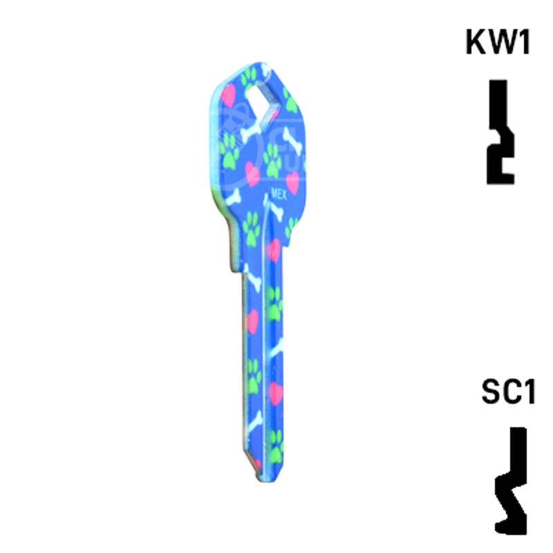 Happy Keys- German Shepherd Key (Choose Keyway) Residential-Commercial Key Howard Keys