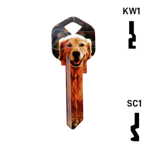 Happy Keys- Golden Retriever Key (Choose Keyway)