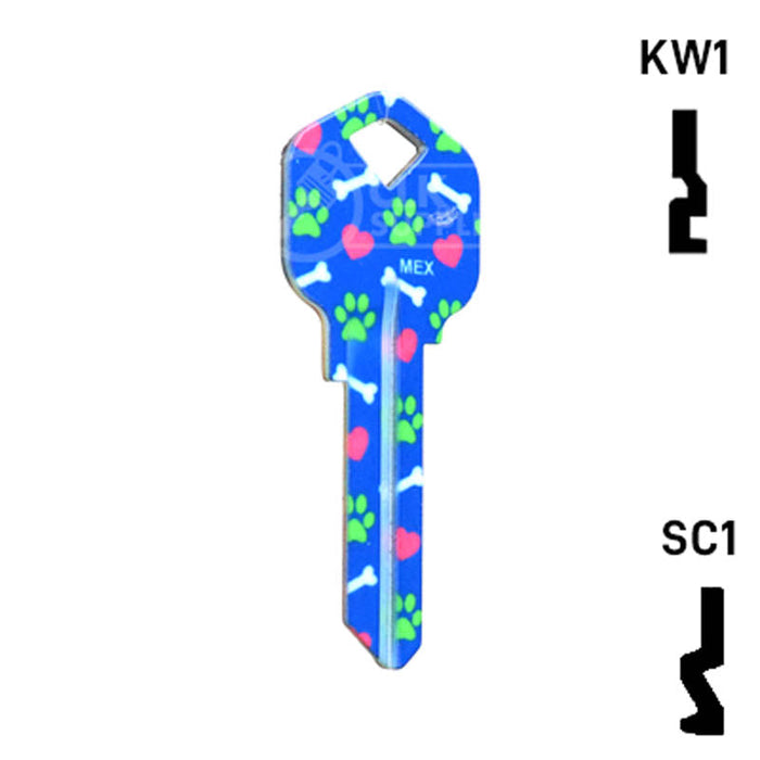 Happy Keys- Golden Retriever Key (Choose Keyway) Residential-Commercial Key Howard Keys