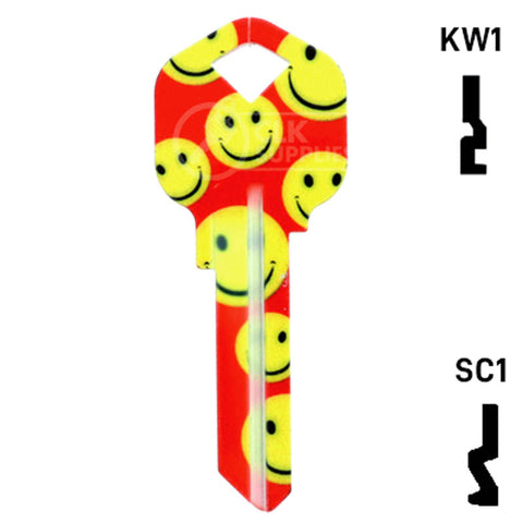 Happy Keys- Happy Faces Key (Choose Keyway)