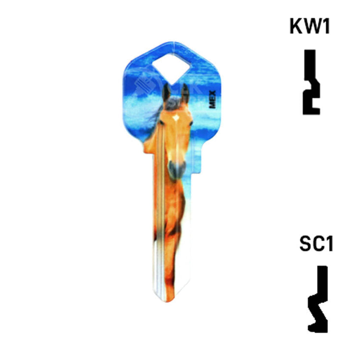 Happy Keys- Horse Key (Choose Keyway) Residential-Commercial Key Howard Keys