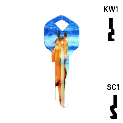 Happy Keys- Horse Key (Choose Keyway) Residential-Commercial Key Howard Keys