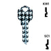 Happy Keys- Houndstooth Key (Choose Keyway) Residential-Commercial Key Howard Keys