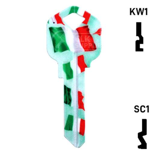 Happy Keys- Italian Flag Key (Choose Keyway) Residential-Commercial Key Howard Keys