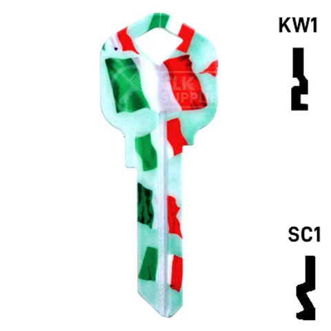 Happy Keys- Italian Flag Key (Choose Keyway)