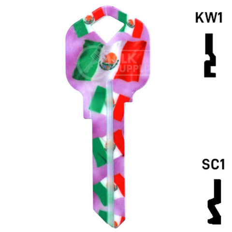 Happy Keys- Mexican Flag Key (Choose Keyway)