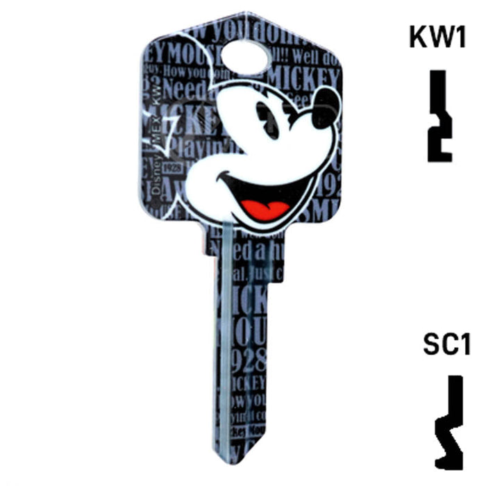 Happy Keys- Mickey Mouse Key (Choose Keyway) Residential-Commercial Key Howard Keys