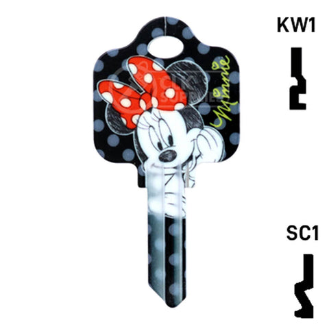 Happy Keys- Minnie Mouse Key (Choose Keyway)