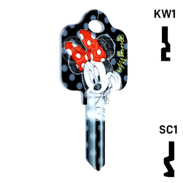 Happy Keys- Minnie Mouse Key (Choose Keyway) Residential-Commercial Key Howard Keys