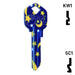 Happy Keys- Moon & Stars SC1 Key (Choose Keyway) Residential-Commercial Key Howard Keys