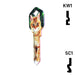 Happy Keys- Orange Tabby Key (Choose Keyway) Residential-Commercial Key Howard Keys