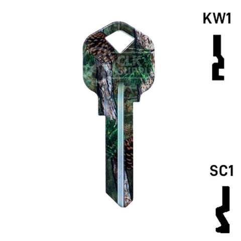 Happy Keys- Pine Camouflage Key (Choose Keyway)