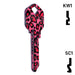Happy Keys- Pink Leopard Print Key (Choose Keyway) Residential-Commercial Key Howard Keys